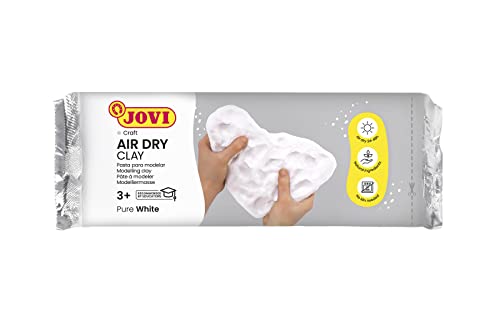 Jovi Air-Dry Modeling Clay; 1.1 lb. White, Non-staining, Perfect for Arts and Crafts Projects - color: White, size: 1.1 Pounds