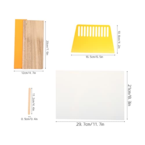 FAVOMOTO 1set Professional Screen Printing Scraper Kit for Ink Application and Wear Resistant Squeegees for Graphic and Textile Printing for Craft