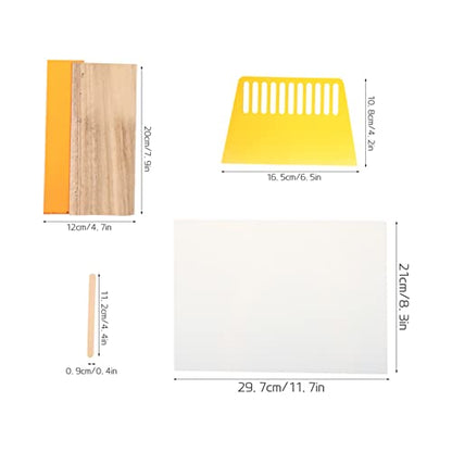 FAVOMOTO 1set Professional Screen Printing Scraper Kit for Ink Application and Wear Resistant Squeegees for Graphic and Textile Printing for Craft