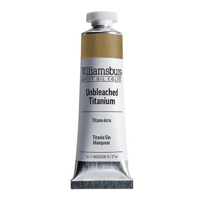 Williamsburg Artist Oil Colors by GOLDEN, Unbleached Titanium, 37 ml tube, Professional Oil Paint, Opaque - color: Unbleached Titanium, size: 1.25 Fl Oz (Pack of 1)