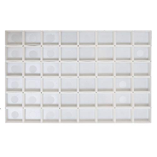FCLUB 48PCS Refillable Empty Watercolor Half Pans, 2ml | Refillable 2ml Half Pans Fit Most Metal Watercolor Tins, Empty Watercolor Pans for DIY Paints, Gouache, and Custom Palettes - style: 48Pcs Half pans