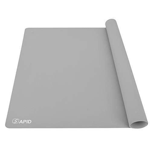 Sapid Extra Large Silicone Sheet for Crafts, Thick Silicone Jewelry Casting Mats, Nonstick Nonslip Silicon Mat for Epoxy Resin, Art Painting, Heat- Resistance Counter Mat (20"×27.9", Gray) - color: Gray, size: 27.9"L x 20"W