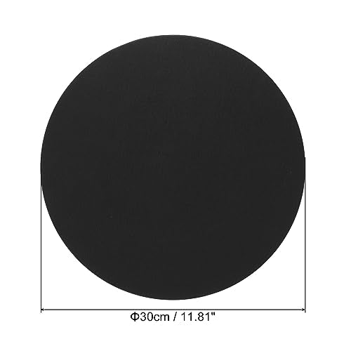 PATIKIL Paint Canvases for Painting, 2 Pack 12 Inch Round Wood Frame Stretched Blank Art Canvas Board Panels for Acrylic, Oil, Tempera Painting, Black - size: 12 Inch