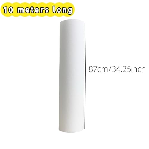 10M/Roll Cotton Canvas Roll,White Blank Specialized Suitable for Oil Painting, Pigments,27,37,47,57,67,77,87cm Wide(87cmx10m) - color: 87cmx10m