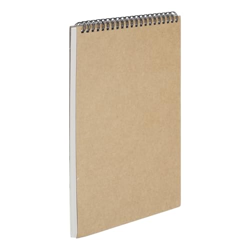 PATIKIL 10 x 7" Top Spiral Bound Sketch Book, 1 Pcs 30 Sheet 60 Pages 160GSM Retro Spiral Sketchbook Notebook for Artist Drawing Painting Writing - size: 10 x 7"