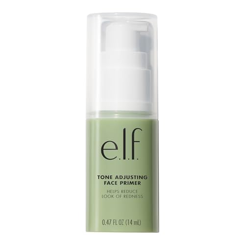 e.l.f. Tone Adjusting Face Primer, Makeup Primer For Neutralizing Uneven Skin Tones & Redness, Grips Makeup To Last, Vegan & Cruelty-free, Small - size: 0.47 Fl Oz (Pack of 1)