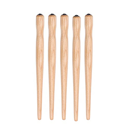 Cunyuer Dip Pen Nib Holder, 5PCS Sandalwood Professional Nib Holder for Cartoon Calligraphy Painting Writing (Wood Color)