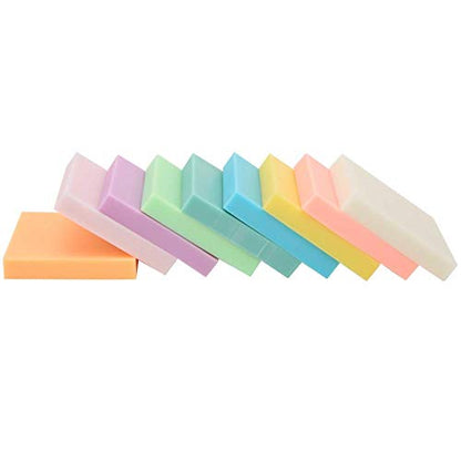Rubber Carving Block, 9pcs 5 X 5 X 0.8cm Multicolor Square Linoleum Blocks for Printmaking DIY Hand Stamps Crafts Supplies