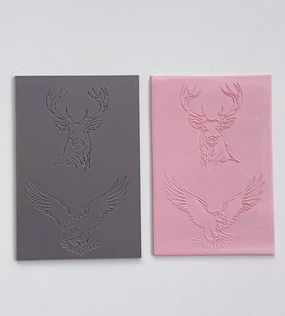 GYYCBXM 7 Pcs Polymer Clay Texture Sheets Mat, Works with Polymer Clay Cutter & Embossing Roller, DIY Tools for Pottery Earrings Jewelry Making Crafts