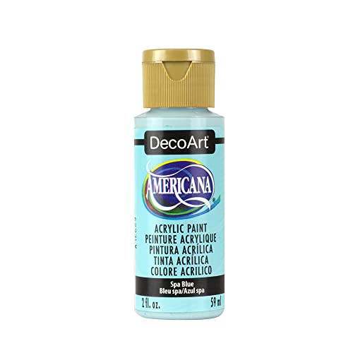 DecoArt Americana Acrylic Paint: Spa Blue, 2 Ounces - color: Spa Blue, size: 2 Fl Oz (Pack of 1)
