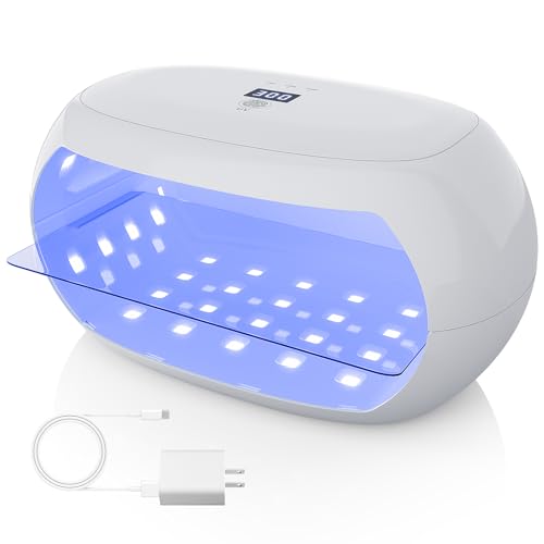 PUWANJILI UV Light for Resin,360° Ring Dual-Layer & Adjustable Time Setting (1/3/5min) UV Resin Light,56 LED High-Powered UV Lamp for Resin Curing,Fast Curing Lamp for Resin Molds,DIY Crafts Decor - color: White