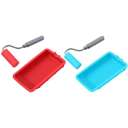 Glue Roller Set Silicone Glue Applicator with Tray for Woodworking, Arts and Crafts, Wood Projects, Furniture Repair and Professional Paint Kit Sky-blue - color: Sky-blue