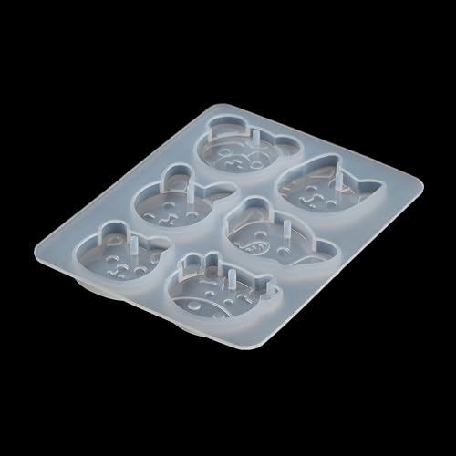 1PC Rabbit/Dragon/Cat Pendant Silicone Molds Animal Epoxy Casting Molds for Earring Necklace Keychain Charms Pendants Jewelry Making DIY Gem Cabochon Craft Supplies White 89x71x6mm - color: White-18