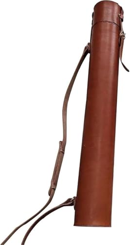 Premium Leather Document Tube 72cm/82cm, Portable Durable Round Storage Cases with Lids, Elegant Travel Case for Blueprints, Artwork, Posters, Drawings, and Important Papers(72*7cm) - size: 72*7cm