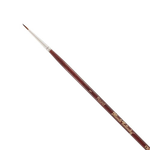 Creative Mark Mimik Kolinsky Watercolor Brush - # 1 Round - Long Handle Synthetic Paint Brush - Handmade in Germany - Synthetic Sable Paint Brushes for Professional Artists - Animal-Friendly - size: 1