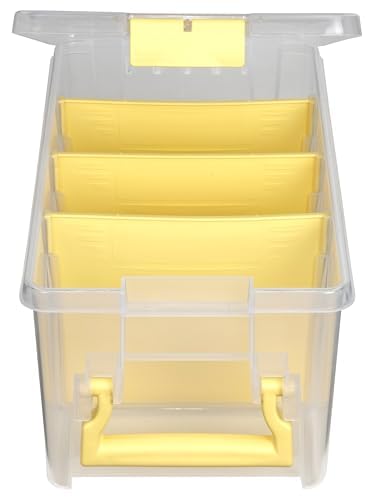 ArtBin 6925JY Semi Satchel with Yellow Accents Storage Container, Clear - color: Yellow, size: Pack of 1