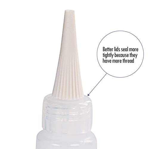Falling in Art 1oz Needle Tip Squeeze Bottle, Precision Tip Applicator Bottle with a Funnel for Small Gluing Projects, Acrylic Painting, 6 Pack