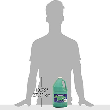 Constructive Playthings Washable Tempera Paint for Kids, Classroom Painting Supplies, 1 Gallon, Green - color: Green, size: 128 Fl Oz (Pack of 1)