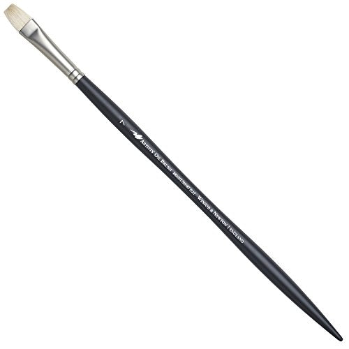 Winsor & Newton Artists' Oil Hog Paint Brush, Long Handle Size 7, Bright - size: #7, style: Bright