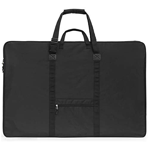 Nicpro Art Portfolio Bag 24 x 36 Inches Waterproof Nylon Artist Carrying Bag Soft Sided with Shoulder Strap, Storage Case for Artwork Sketch Drawing Canvas Photography Poster Solar Panel - size: 24 x 36 inches
