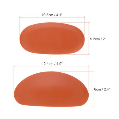 HARFINGTON 2pcs Pottery Ribs Soft Silicone Rubber Clay Ceramic Sculpting Tools for Finishing Shaping and Smoothing Removing Finger Marks Medium & Large - size: Medium & Large