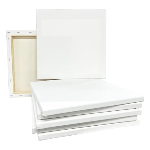 Artist's Loft 7 Count 12” x 12” Super Value Canvas Necessities - Acid Free Cotton Canvas for Paint, Acrylic, & Oils - 1 Pack - size: 12 x 12 inches