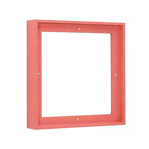 Pixy Canvas Floater Frame 4x4 for 1-1/2 (1.5) inch Deep Canvas Paintings/Canvas Prints/Wood Canvas Panels/Wall Art/Wall Decor/Home Decor/Artwork (Pastel Red/Pink, 4 x 4 inch, Square) - color: Pastel Red / Pink, size: 4 x 4 inch