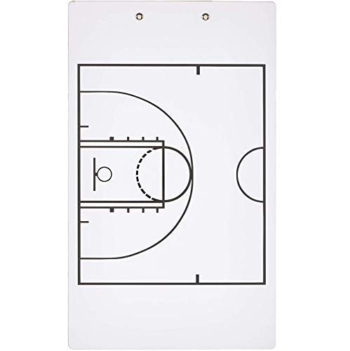 Murray Sporting Goods Dry Erase Coaches Clipboard | Double-Sided Dry Erase White Board - style: Basketball
