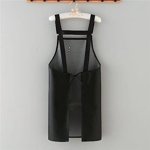 Waterproof Apron,Leather Apron For Men,Work Aprons With One Big Pocket Adjustable Dishwashing Kitchen Apron