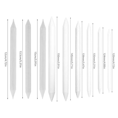 Double-Ended Blending Stumps & Tortillions Set, Paper Sketching Tools for Artists, 3 or 9 Pack, Soft Compressed Paper - color: 9 pieces of paper an