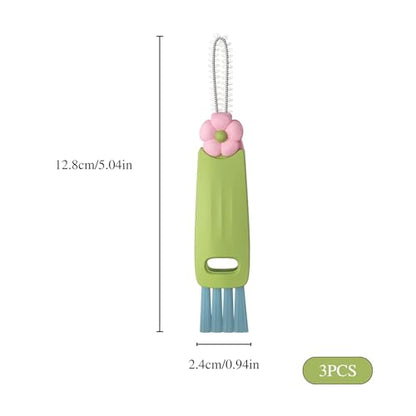 3 in 1 Multifunctional Cup Lid & Bottle Gap Cleaning Brush Set - Portable Crevice Cleaner for Tight Spaces, Home Kitchen Generic Use (3-Pack,Style1) - style: style1