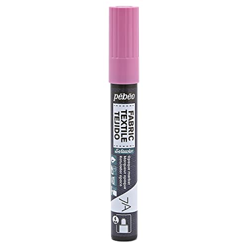 Pebeo 7A Marter Fabric Marker, 4 mm, Pink - color: Pink