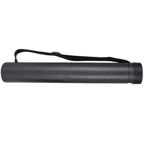 GOTOTOP Drawing Tube, PE Plastic Telescopic Poster Storage Tube 22.2 to 34.4in Flip Cover Document Carrier for Posters Maps Artwork Students Artists Studio Travel (Black) - color: Black