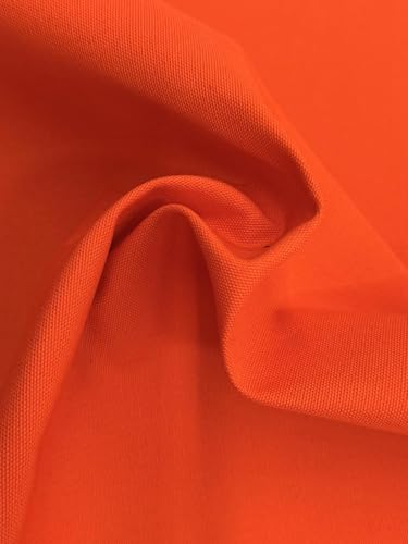 Sedona Designz Orange Cotton Duck Canvas 12oz - 62" Wide Fabric by The Yard - Heavy Duty, Durable for Upholstery, Crafts, and Home Décor - color: Orange, size: 2 Yards