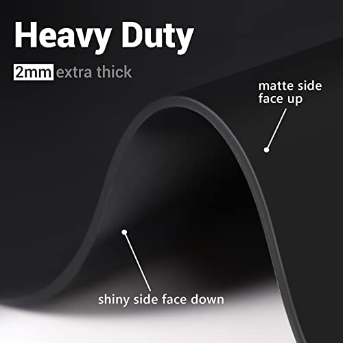 Ewen 25.6x17.7in Large Silicone Kitchen Counter Mat, 2mm Thick Heat Resistant Countertop Protector, Baking Silicone Mat under Air Fryer Toaster Oven Microwave Coffee Maker Cutting Board Drill Black - color: Black, size: 25.6"L x 17.5"W