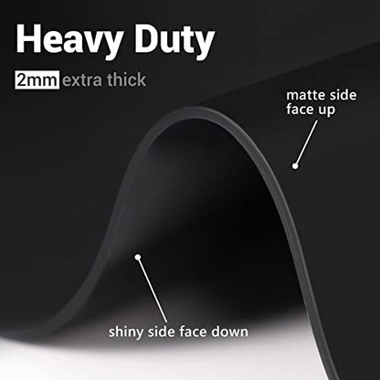 Ewen 25.6x17.7in Large Silicone Kitchen Counter Mat, 2mm Thick Heat Resistant Countertop Protector, Baking Silicone Mat under Air Fryer Toaster Oven Microwave Coffee Maker Cutting Board Drill Black - color: Black, size: 25.6"L x 17.5"W