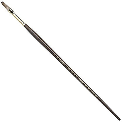 Winsor & Newton Monarch Flat Long Handle Brush, X-Long, Size 6 - size: #6, style: Extra Long Flat