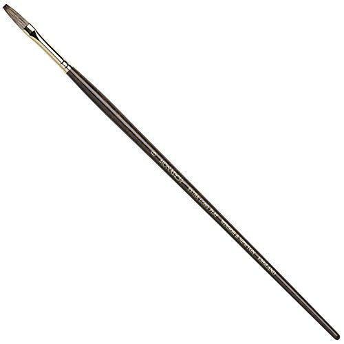 Winsor & Newton Monarch Flat Long Handle Brush, X-Long, Size 6 - size: #6, style: Extra Long Flat