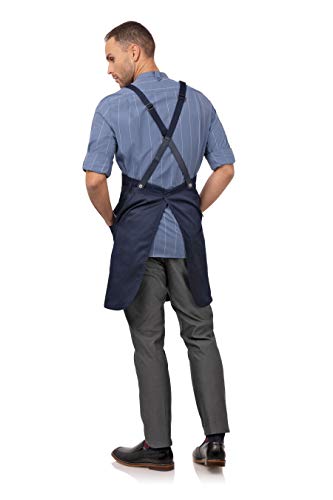 Chef Works Men's Largo Bib Apron - color: Dark Navy