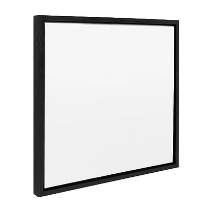 Kate and Laurel Sylvie Blank Framed Canvas Wall Art, 22x22 Black, Modern Empty Canvas for Paint-Your-Own Art, Premium Canvas Already Framed - color: Black, size: 22"L x 22"W