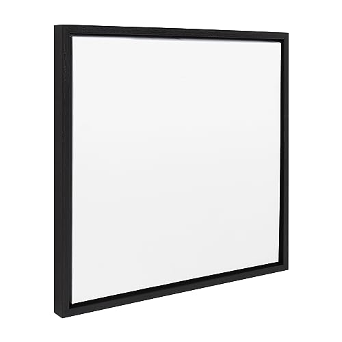 Kate and Laurel Sylvie Blank Framed Canvas Wall Art, 22x22 Black, Modern Empty Canvas for Paint-Your-Own Art, Premium Canvas Already Framed - color: Black, size: 22"L x 22"W