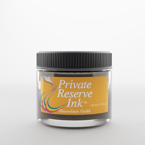 Private Reserve Premium Fountain Pen Ink, 60ml Bottle, Shoreline Gold | Premium fountain pen ink with smooth flow, rich color, and reliable everyday writing performance. - color: Shoreline Gold