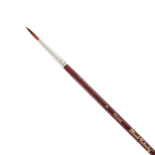 Creative Mark Mimik Kolinsky Watercolor Brush - # 8 Round - Long Handle Synthetic Paint Brush - Handmade in Germany - Synthetic Sable Paint Brushes for Professional Artists - Animal-Friendly - size: 8