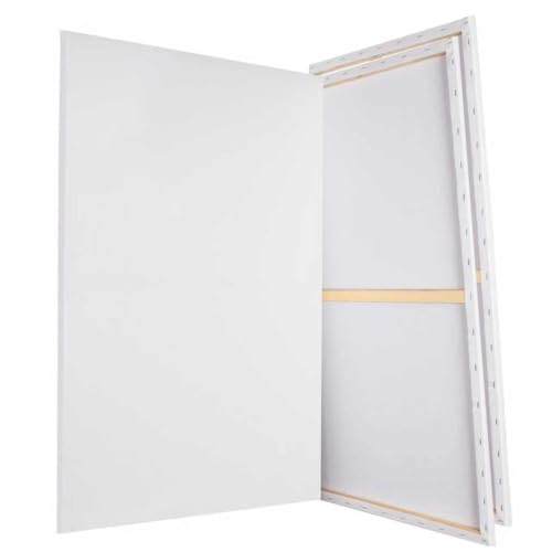 Stretched Canvases for Painting 3 Pack 24x36 Canvas Large Canvas for Painting, White Painting Canvases for Acrylic, Oil, Tempera, Watercolor or Other Paints (3Pack) - size: 24x36