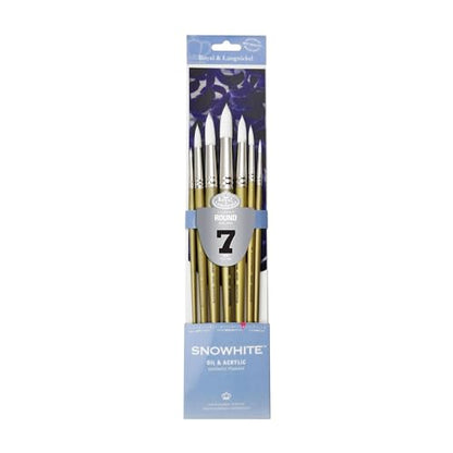 Snowhite Royal and Langnickel Brush Set, Round, 7-Piece - style: Round