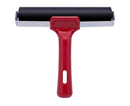 ESSDEE Ink Roller 5.90 Inch - Heavy Duty EPDM 70 Shore Hard Rubber Surface Brayer - Aluminium Core - Block Printing, Scrapbooking, Laminating Industrial Processes - size: 5.90 Inches