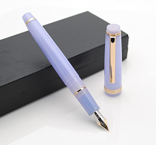 JINHAO 82 Fountain Pen with Gold Clip (F Nib 0.5mm, Transparent Violet) - color: Transparent Violet