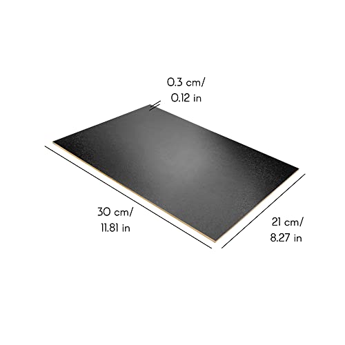 Creative Deco 10 x MDF Board Sheet Black | 12 x 8 | Perfect for Home Decor, Arts and Crafts, Painting, DIY Projects, Laser Cutter, CNC Machine, Scroll Saw, Stenciling, Pyrography