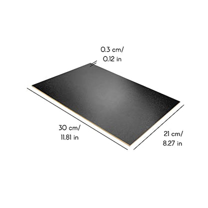 Creative Deco 10 x MDF Board Sheet Black | 12 x 8 | Perfect for Home Decor, Arts and Crafts, Painting, DIY Projects, Laser Cutter, CNC Machine, Scroll Saw, Stenciling, Pyrography