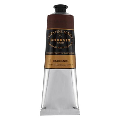 Charvin Extra Fine Professional Acrylic Paint - Burgundy, 150ml Tube, Triple-Milled, Lightfast Pigments, Open Stock Artist Acrylic Paints in Nature-Inspired Hues - color: Burgundy, size: 5.07 Fl Oz (Pack of 1)